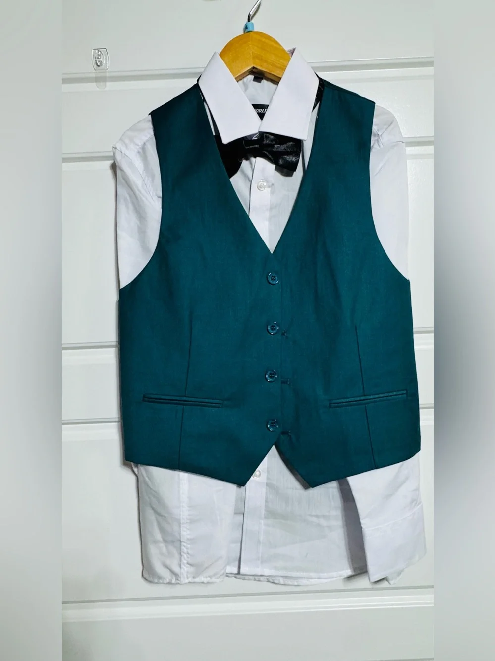 NWT Kids World of USA Boys Hunter Green Four Piece Formal Suit Size 14